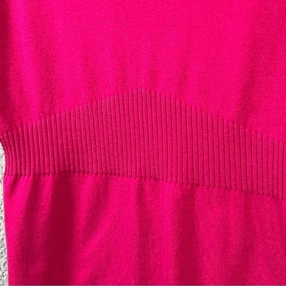 Alex Marie Sweater Fuchsia Silk blend short Sleeve Cowl Neck Women's Size Large - Picture 5 of 9